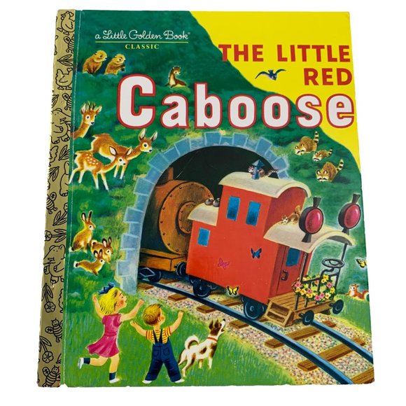 Little Golden Book The Little Red Caboose Ephemera Junk Journal Train - Picture 4 of 4